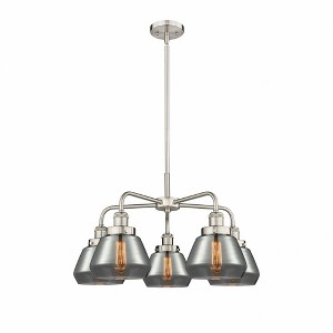 Fulton - 5 Light Stem Hung Chandelier In Art Deco Style-13.5 Inches Tall and 24.5 Inches Wide - 1 of 1