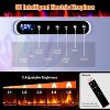 Smart Electric Fireplace, Recessed & Wall Mounted Heater with WiFi & Alexa, 750W/1500W (5120 BTU), 12 Flame Colors, Remote & Timer - 3 of 4