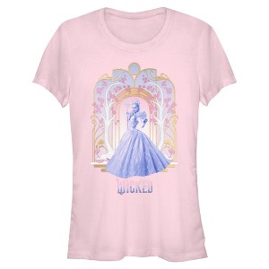 Juniors Wicked: For Good Glinda Flowers and Trees T Shirt - 1 of 4