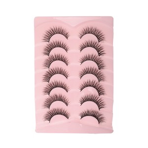 Unique Bargains 5D False Eyelashes Black 7 Pairs - 1 of 4