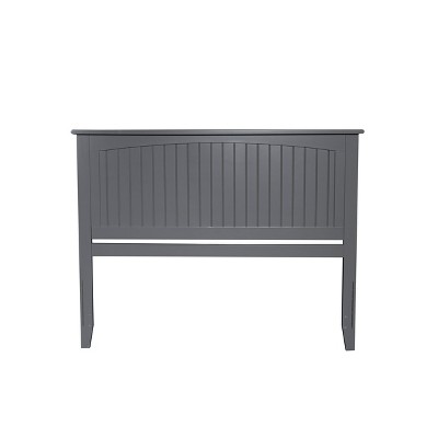 Gray King Solid Wood Headboard with Storage
