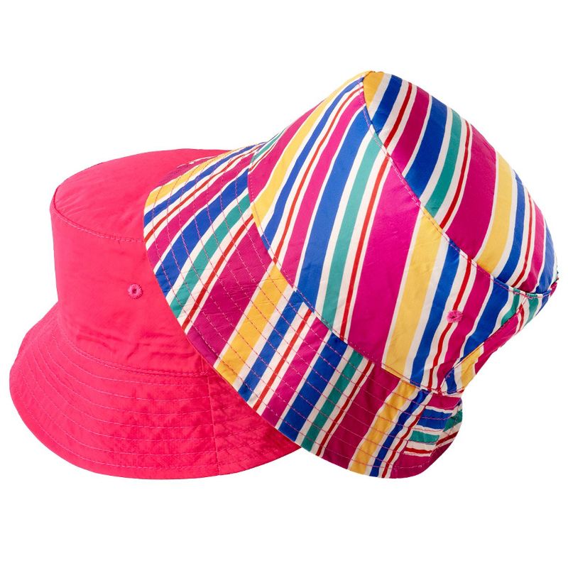 Juice Box Kids Reversible UV50+ Protection Kids Bucket Sun Beach Hat, Fireworks