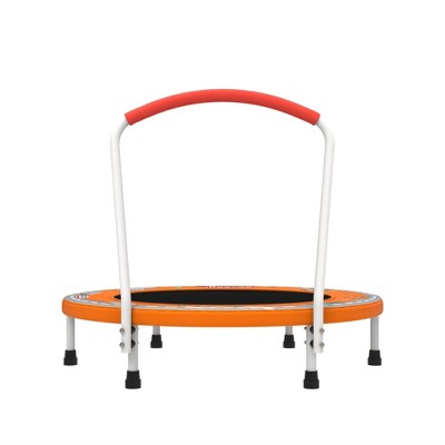 JUJABU 36-inch Orange Mini Trampoline with Handle for Kids Ages 1-6 ...