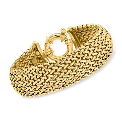 Ross-Simons Italian 22kt Gold Over Sterling Silver Riso Bracelet