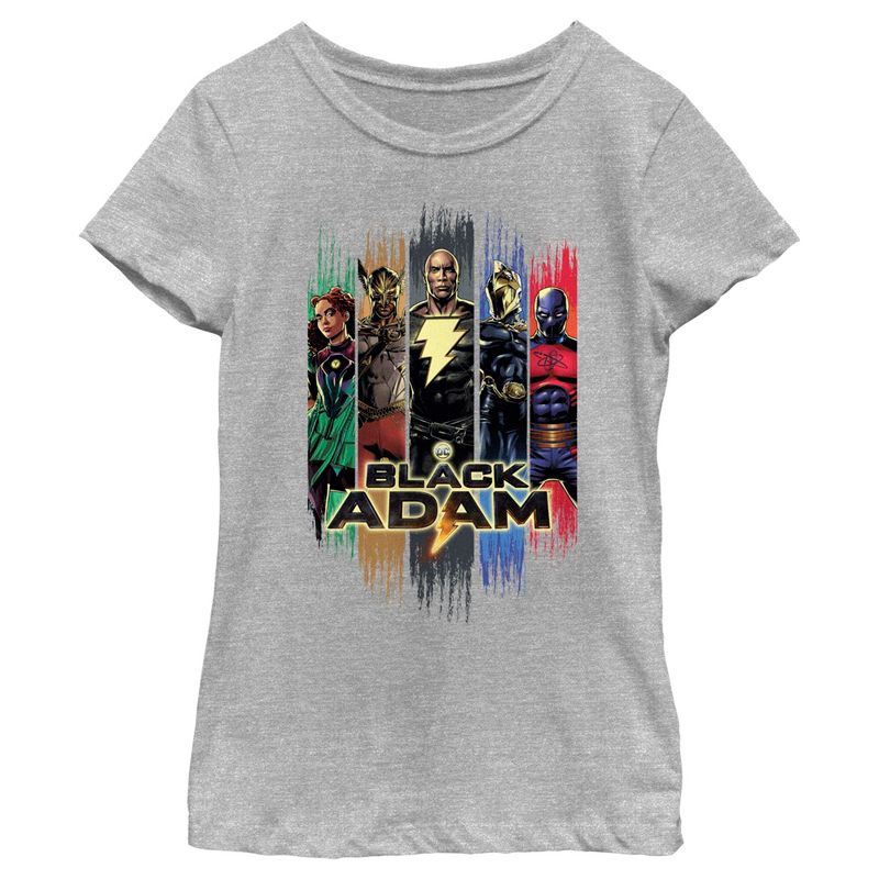 Girl's Black Adam Superheroes From JSA T-Shirt, 1 of 6