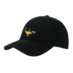 Disney Aladdin Genie Lamp Adult Black Unstructured Baseball Cap - 1 of 4