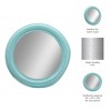 Modern Round Wall Mirror, Metal Frame, Contemporary Decorative Accent, Sleek Iron Design for Living Room, Bedroom, Bathroom, or Office - 36" - 3 of 4