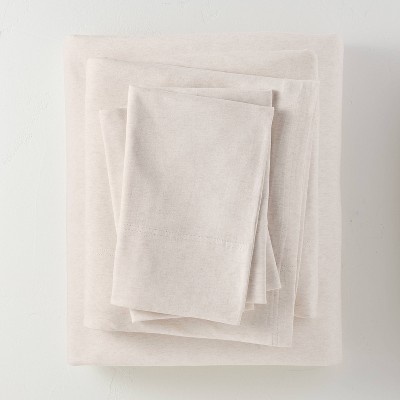 Queen Jersey Solid Sheet Set Natural - Casaluna™