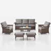 Belord 6 Pieces Patio Furniture Set, All Weather Brown Wicker Outdoor Conversation Set with Patio Chairs Set of 2, Furniture Sofa Set for Balcony - 3 of 4