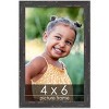 PosterPalooza | Photo Size Shabby Chic Black Picture Frame - UV Acrylic, Foam Board Backing, Hanging Hardware - 2 of 4