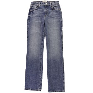 GUESS Womens Faded Denim Straight Leg Jeans - 1 of 3