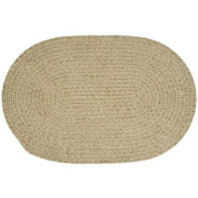 Colonial Mills Barefoot Chenille Bath Rug Braided Rug, Celery 2'3"x3'10", Oval Shape
