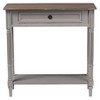 Edouard French Provincial Style Console Table with 1 Drawer - White/Light Brown - Baxton Studio - image 2 of 4