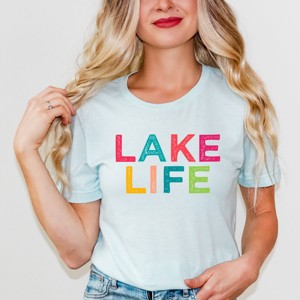 Simply Sage Market Lake Life Colorful Short Sleeve Tee - 1 of 4