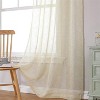 Kate Aurora 2 Piece Floral Printed Sheer Grommet Top Pastel Colored Window Curtain Panels - 2 of 4