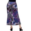 24seven Comfort Apparel Purple Paisley Print Elastic Waist A Line Maxi Skirt - image 3 of 4