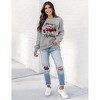 Clearlove Christmas Sweatshirt Merry Bright Christmas T-Shirt Long Sleeve Lightweight Holiday Pullover Tops - 4 of 4