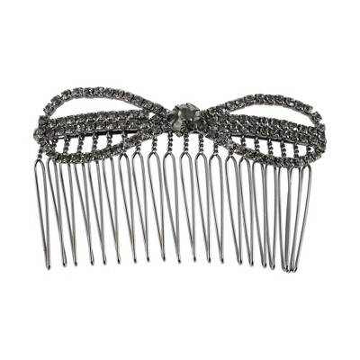 Unique Bargains Women's Wide Semicircle Hair Comb Insertion Tool Black 1 Pc