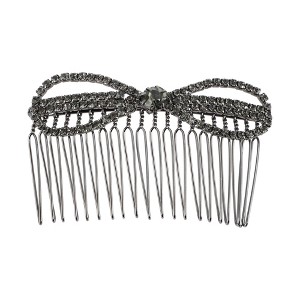Unique Bargains Women's Wide Semicircle Hair Comb Insertion Tool Black 1 Pc - 1 of 3