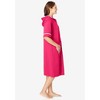 Dreams & Co. Women's Plus Size Short French Terry Robe - 4 of 4