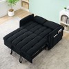 CAVINAS 52" Modern Velvet Sofa, 3 in 1 Convertible Sleep Sofa Bed, Sofa Pullout Bed, Loveseat Sofa with Back, Pillow, Pockets, Living Room Furniture - 2 of 4