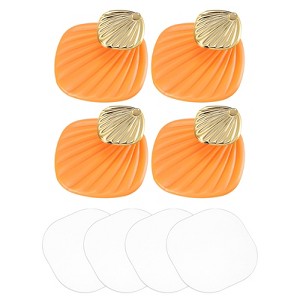Unique Bargains Stainless Steel Adhesive Waterproof Wall Decorative Hooks and Hangers 4 Pcs - 1 of 4