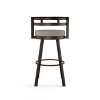 Amisco Render Upholstered Counter Height Barstool Taupe/Dark Brown: Faux Leather, Steel Frame, 300 lbs Capacity - image 4 of 4