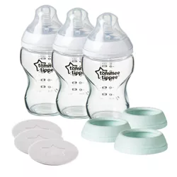 Tommee Tippee Closer to Nature Glass Baby Bottle Set - 9oz/3ct