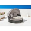 5-Piece Patio Wicker Daybed Set with Retractable Canopy, Storable Side Table, and Washable Cushions – Outdoor Furniture Set - 3 of 4