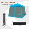 EAGLE PEAK 10x10ft Slant Leg Pop up Gazebo Patio Canopy Tent Shelter with Netting - 3 of 4