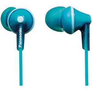 Panasonic Wired Earbuds Non-Mic  Comfort Fit In Ear Placement Ergo Fit Turquoise - 1 of 3