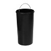 Honey-Can-Do 30L Retro Step Trash Can White: Steel Pedal-Operated Lid, Round Indoor Kitchen Garbage Can, 11.4" Width - 2 of 4