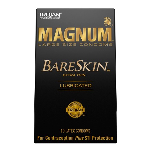 Trojan Magnum Bareskin Lubricated Condoms - 10ct - image 1 of 4