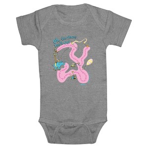 Infant's Dr. Seuss Oh, the Places You'll Go Quote  Bodysuit - Athletic Heather - 12 Months - 1 of 3