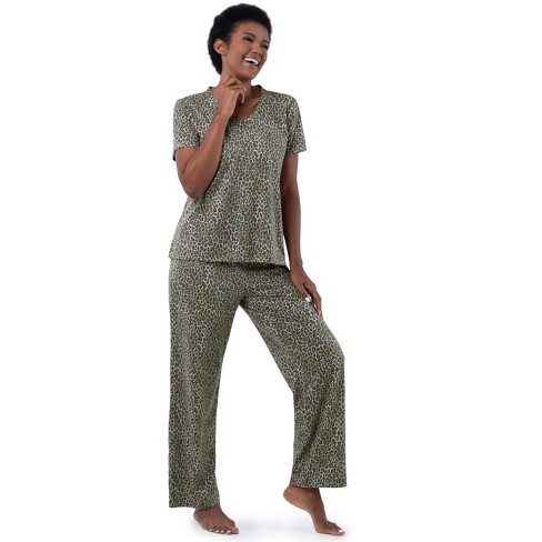 Vanity Fair Womens Beyond Comfort Short Sleeve Pajama Set 90130 - Black - L  : Target