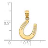 Black Bow Jewelry 14k Yellow Gold Reversible Horseshoe Pendant, 13 x 20mm - 3 of 4