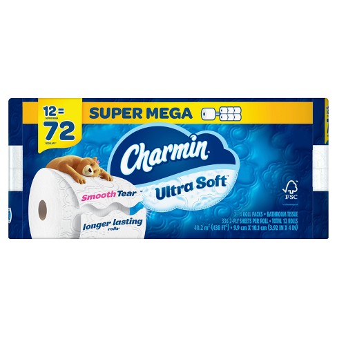 Charmin Ultra Soft Toilet Paper Mega Rolls 12ct – BevMo!