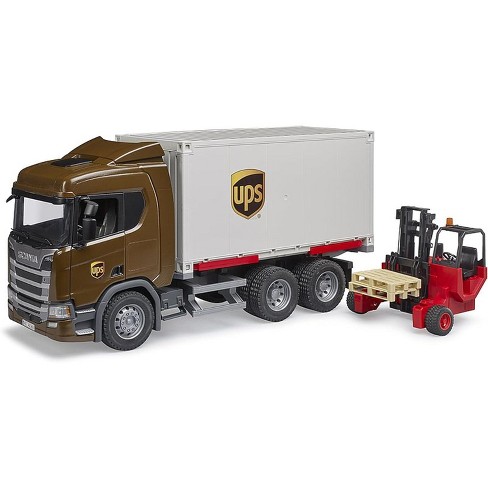 Bruder 03582 Scania Super 560R UPS Logistics Truck with Forklift