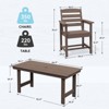 Hyleory 7pc Outdoor Dining Set, 66.9'' Rectangular Table w/Umbrella Hole and 6 Chairs - 4 of 4