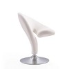 Sapphtopaz Modern Swivel Accent Chair with Curl Shaped Wool Blend Upholstered Bar Stool with Chrome Metal Round Base for Living Room, Bedroom - 2 of 4