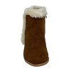 Lucinda - Girls Tan Bootie w/Cream Faux Fur Trim - 3 of 4
