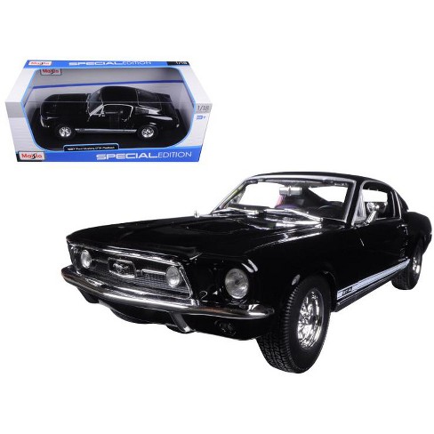 1967 Ford Mustang GTA Fastback Green Metallic with White Stripes 1/18  Diecast Model Car by Maisto 