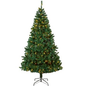 Nearly Natural 7-ft Northern Tip Pine Artificial Christmas Tree with 350 Clear LED Lights - 1 of 4
