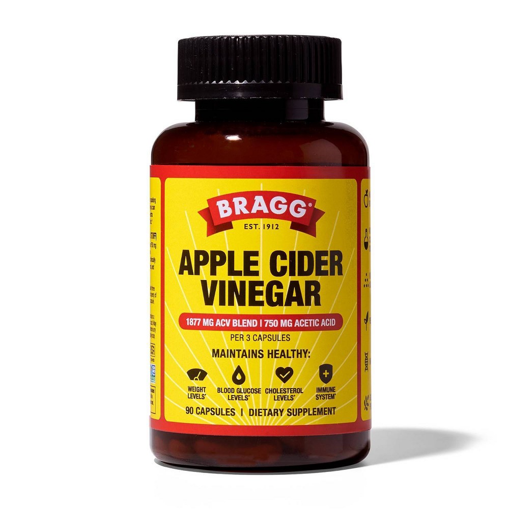 Photos - Vitamins & Minerals Bragg Apple Cider Vinegar Vegan Supplements - 90ct