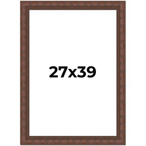 PosterPalooza | 27x39 Wide Bamboo Picture Frame, UV Acrylic, 4 Finishes - Brown, Black, Silver, and Natural - 1 of 4
