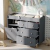 Famapy Baby Changing Table with Multi-Storage Drawers, Cabinet & Diaper Organizer,Safe Organized Nursery Station - 3 of 4