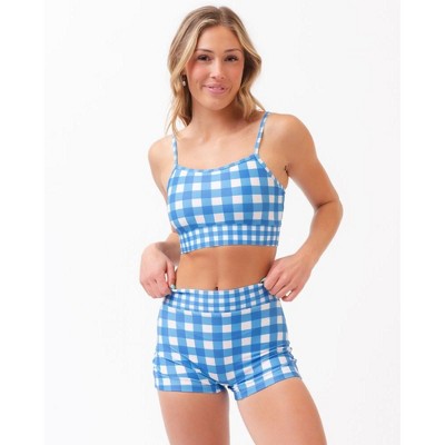 Blue Gingham Boy Short