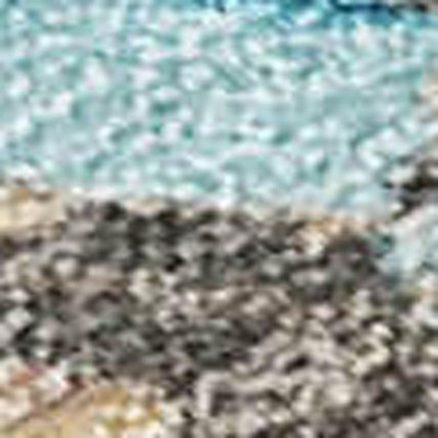 HomeRoots 8' X 10' Teal Blue And Ivory Abstract Washable Indoor Outdoor Area Rug