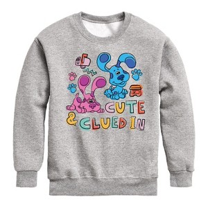 Boys' - Blue's Clues & You! - Cute & Clued In Graphic Long Sleeve Fleece Sweatshirt - 1 of 4