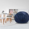 Chic Crate-Bean Bag SeatsFaux Fur Bean Bag Chair – 4ft Navy Plush Stretchable Lounger with Shredded Memory Foam, Easy-Clean Cover - 2 of 4